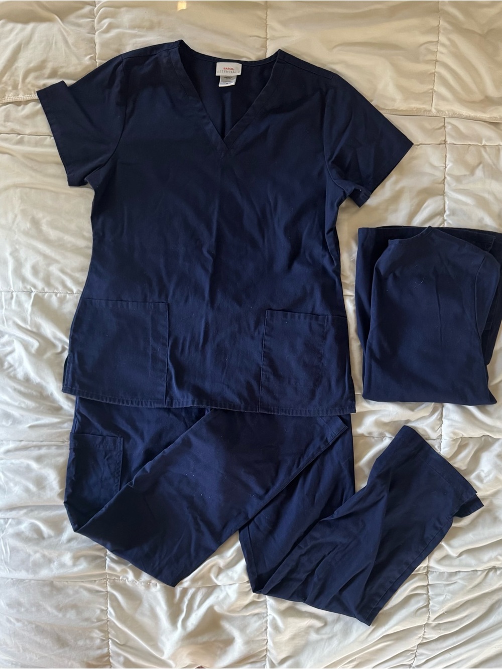 Barco Uniforms Navy V-Neck Scrub Set